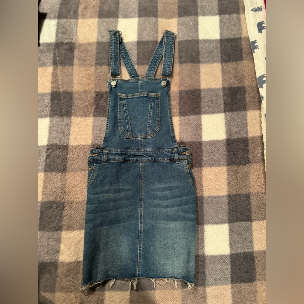 Denim Overall Mini Dress